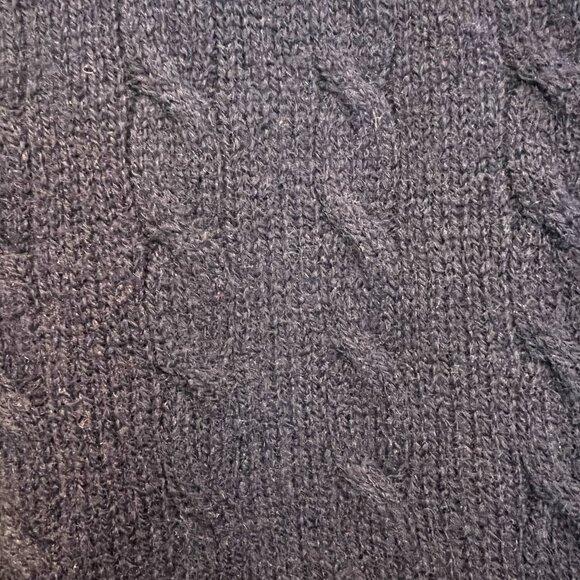 Braemar Men's Vintage Scottish  Wool Cable Front Vest, Navy, M - Picture 5 of 7